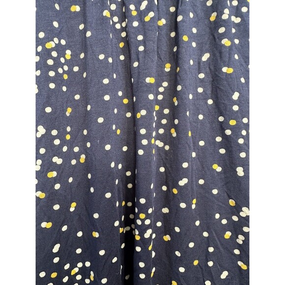 Boden Sinead Dotted V-Neck Sleeveless Peplum Top Navy Yellow Polka Dot Size US 4 - Picture 4 of 6